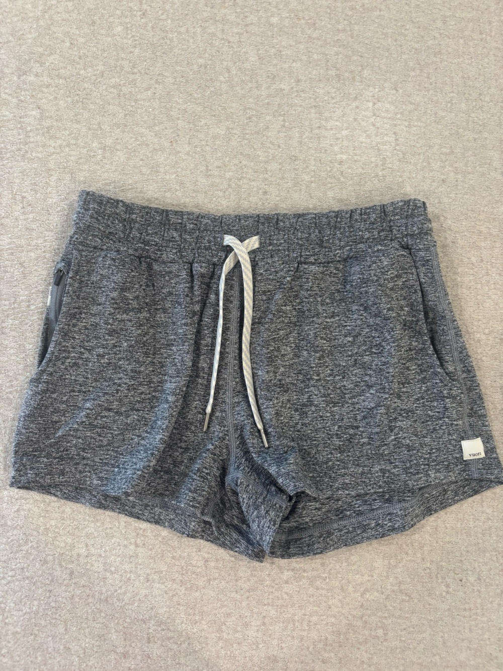 Vuori Heathered Gray Lounge Shorts